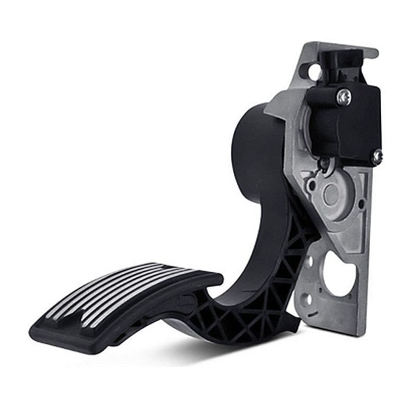 Electronic accelerator pedal module with aluminum bracket and plastic pedal arm