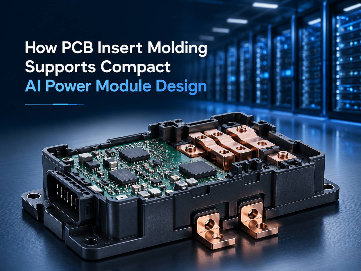PCB 嵌件注塑如何支持紧凑型 AI 电源模块设计